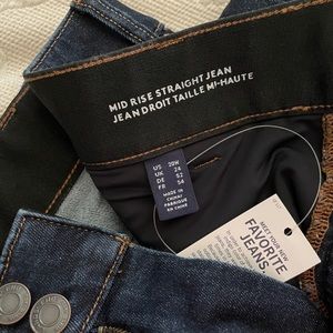 Lands End Mid Rise Straight Jeans, 20W